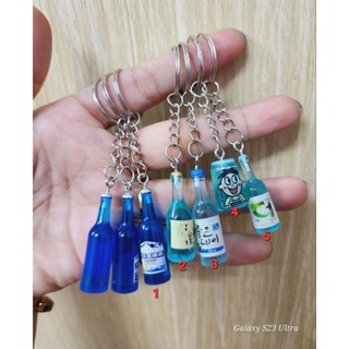 móc khóa chai nước dễ thương