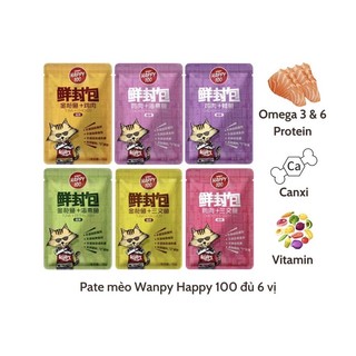 PATE GÓI HAPPY 100 cho mèo 70g - Cải Thiện Hệ Miễn Dịch