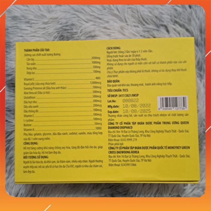 Tách sét 1 lọ viên uống hoa anh thảo đẹp da, đẹp dáng