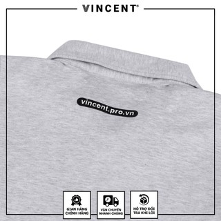 Áo Polo Zipper Vincent Cream/ Grey