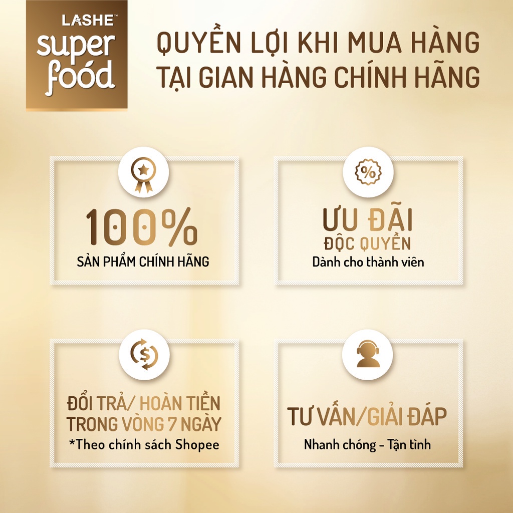 [Mã COSMC6 giảm 8% đơn 199K] Dầu xả LASHE SUPERFOOD ngăn gãy rụng tóc 170G | BigBuy360 - bigbuy360.vn