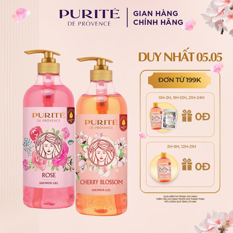 [Mã COSMC42 - 8% đơn 250K] Sữa Tắm Thiên Nhiên Purité 1100ml | BigBuy360 - bigbuy360.vn