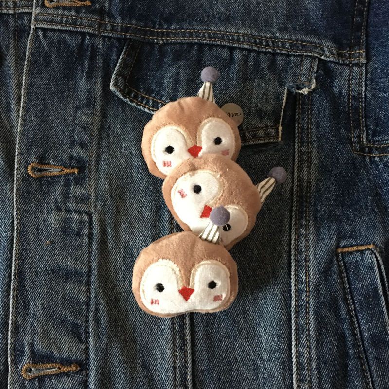 Ghim Cài Áo Hình Gấu / Chim Cánh Cụt / Chim Cánh Cụt Nhồi Bông Ba Chiều Dễ Thương Sáng Tạo