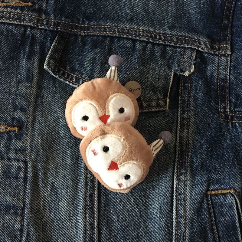 Ghim Cài Áo Hình Gấu / Chim Cánh Cụt / Chim Cánh Cụt Nhồi Bông Ba Chiều Dễ Thương Sáng Tạo