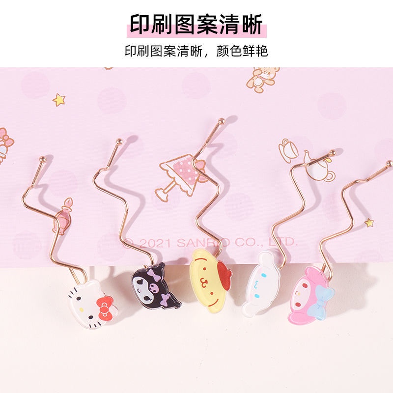 SANRIO Trâm Cài Tóc Hình Melody / Cún Cinnamon / Melody Bằng Kim Loại Cố Định Chống Ánh Sáng