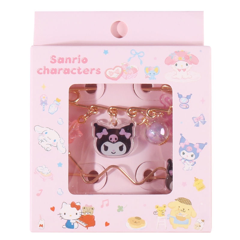 SANRIO Trâm Cài Tóc Hình Melody / Cún Cinnamon / Melody Bằng Kim Loại Cố Định Chống Ánh Sáng
