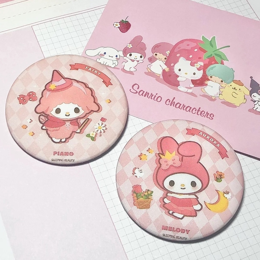 Ghim Cài Áo Hình Quyển Sách Đỏ Nhỏ Với Huy Hiệu Sanrio Hoạt Hình Melody Siêu Dễ Thương Cho Học Sinh Tiệc Tùng