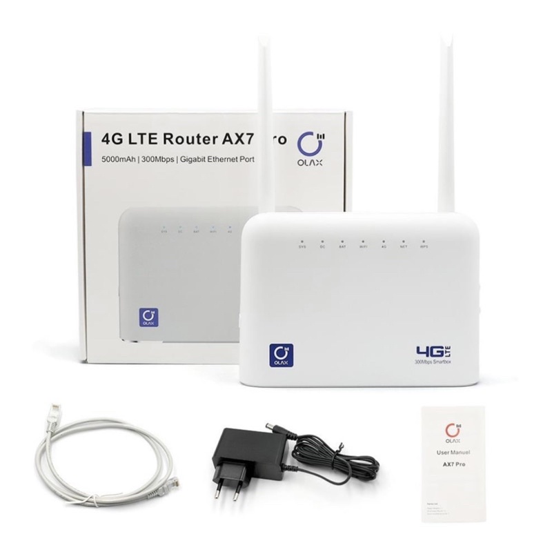 Bộ phát Wifi di động sim 4G Olax AX7 Pro tốc độ cao 300Mbps pin 5000mah