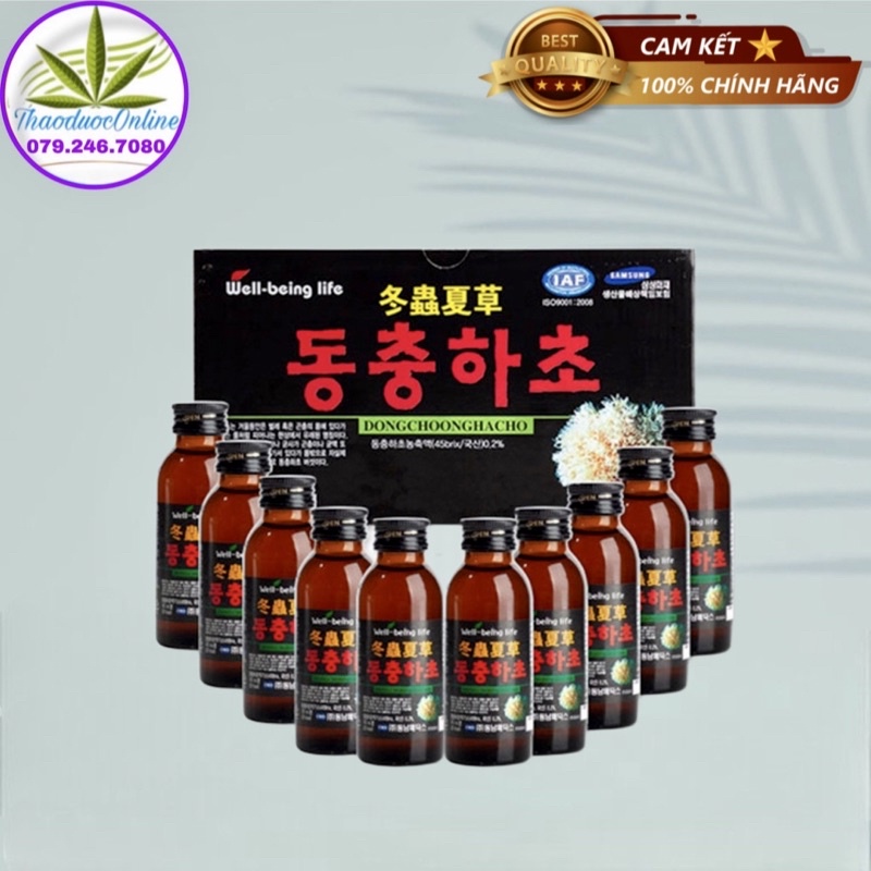 Nước Đông Trùng Hạ Thảo Hàn Quốc (100ml x 10 chai/hộp)