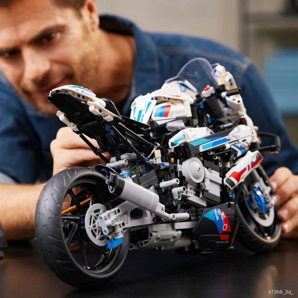 Tương thích với Lego BMW Mô Hình Xe Máy M1000RR Liên Kết Cơ Khí Đồ Chơi Xếp Hình Bé Trai Khó Khăn Đồ Chơi Lắp Ráp