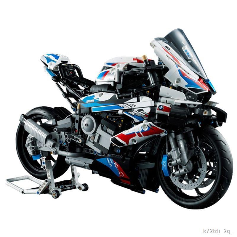 Tương thích với Lego BMW Mô Hình Xe Máy M1000RR Liên Kết Cơ Khí Đồ Chơi Xếp Hình Bé Trai Khó Khăn Đồ Chơi Lắp Ráp