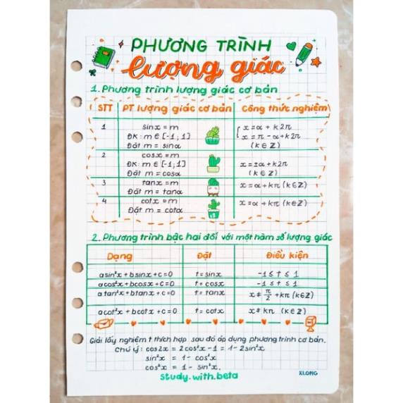 SỔ TAKENOTE TOÁN 11 TẶNG STICKER CUTE VÀ NHÃN VỞ