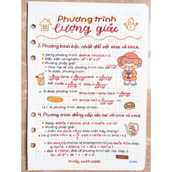 SỔ TAKENOTE TOÁN 11 TẶNG STICKER CUTE VÀ NHÃN VỞ