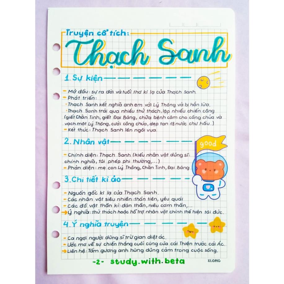 Sổ giấy trang trí văn 6 chương trình CHÂN TRỜI SÁNG TẠO TẶNG KÈM STICKER CUTE VÀ NHÃN VỞ