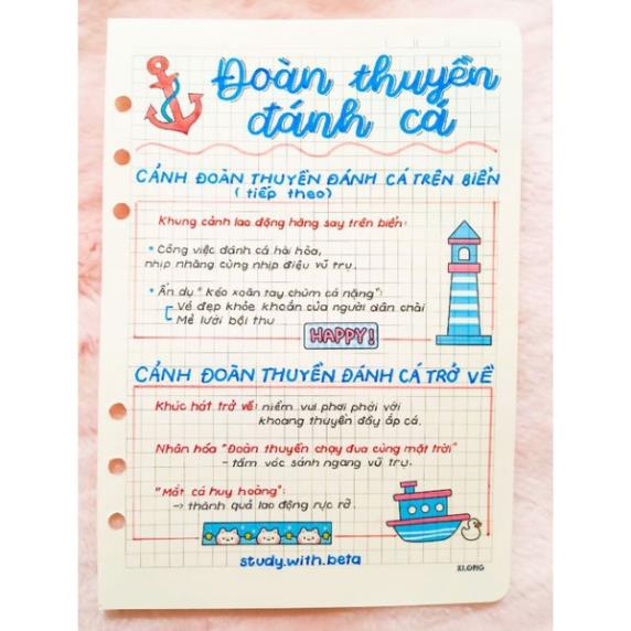 SỔ giấy lò xo trang trí sticker VĂN 9 TẶNG KÈM STICKER VÀ NHÃN VỞ