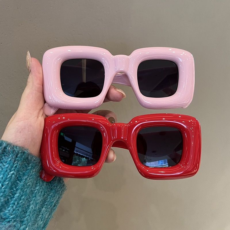 Kính Mát Bơm Hơi Hình Vuông Vui Nhộn Dễ Thương Phong Cách Hip Hop Đường Phố Cho Nam Và Nữ