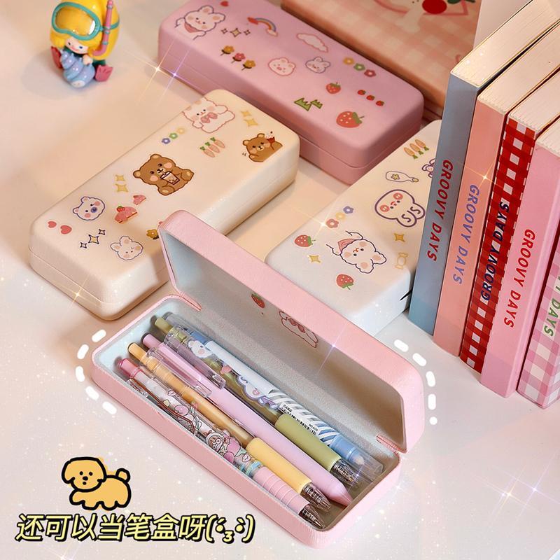 Hộp Đựng Mắt Kính Họa Tiết Hoạt Hình Màu Tím Phong Cách retro Nhỏ Gọn Tiện Dụng Cho Nữ