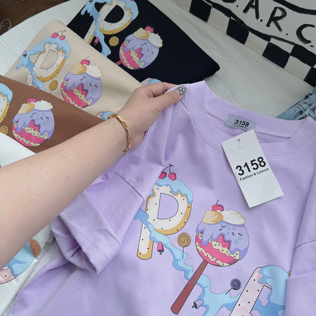 Áo Thun LYB Áo phông 3158 PP chính hãng Nam Nữ vải Cotton Khô Form Rộng Nam Nữ Unisex