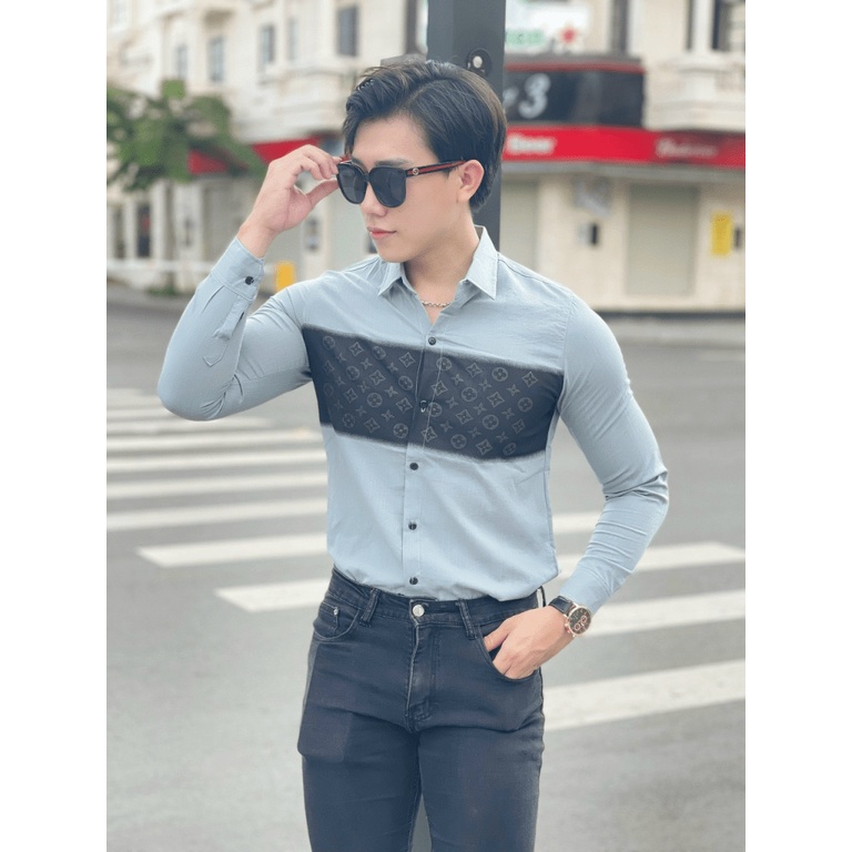 (HCM) Áo sơ mi nam tay dài họa tiết loang HOTTREND Phong cách Nam Phong độ -Nam tính ,Bảnh Hot hit LANA FASHION