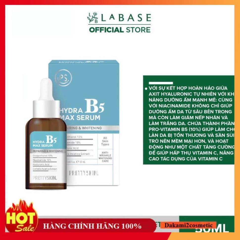 Serum B5 PrettySkin Tinh Chất Phục Hồi DưỡngTrắng Hydra B5 Max Serum 50ml.