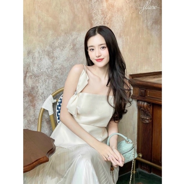 SET ĐẦM NỮ DỰ TIỆC SỰ KIỆN ĐÁM CƯỚI ÁO PHỐI NƠ VÁY DẬP LY Có quần trong Vip 181