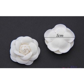 Hoa trà chất liệu dạ 5cm