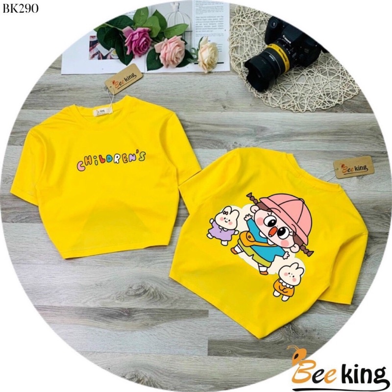Áo Thun Bé Gái Form Lửng Children's BK290 Size 25-40kg BeeKing - SevenPoro