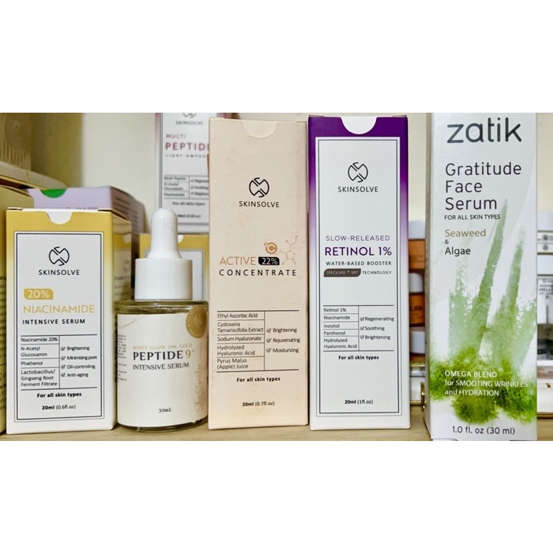 Serum Peptide Gold 24k Skinsolve trẻ hoá da, se khít lỗ chân lông