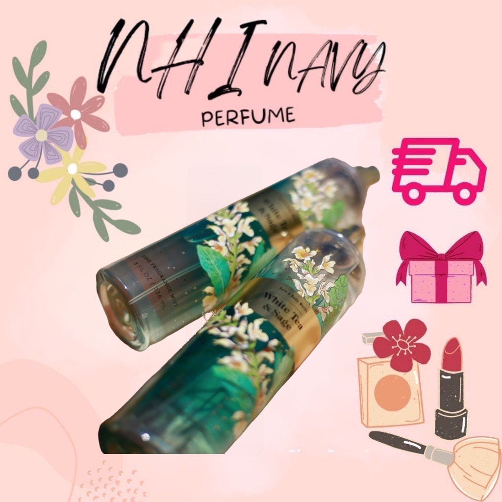 Xịt Thơm Toàn Thân Body Mist BBW - WHITE TEA & SAGE