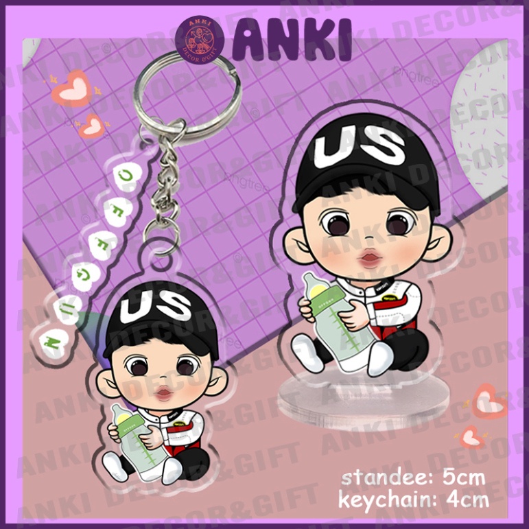 Móc khoá standee Off-Gun, Offgun keychain, móc khoá lightstick Off-gun, móc khoá lưu niệm quà tặng, móc khoá sưu tầm