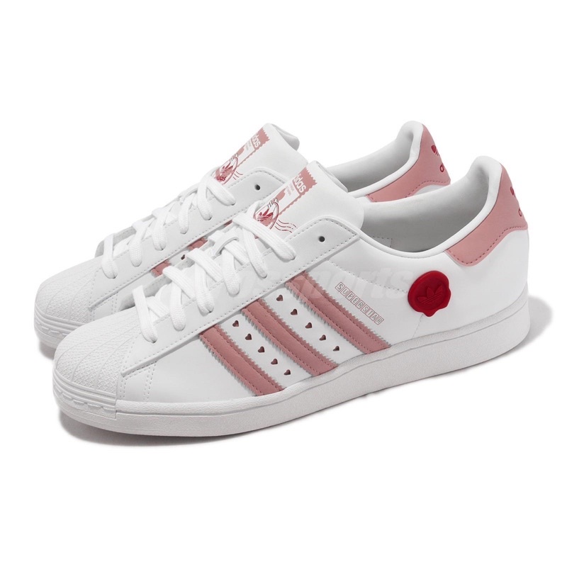 Giày adidas superstar valentidays 2023 trắng hồng IE6976