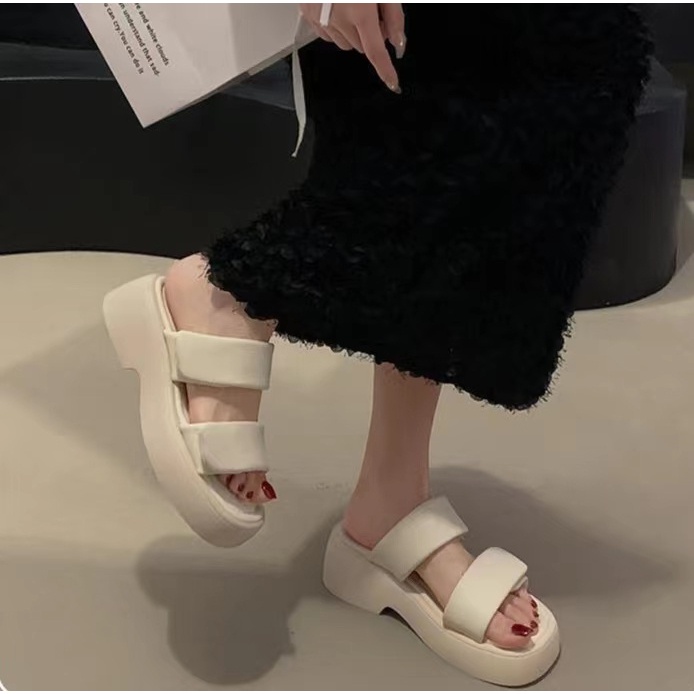 Dép lê đế dày đi bên ngoài mẫu mới mùa hè 2023 nữ