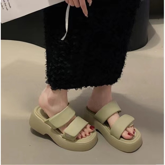 Dép lê đế dày đi bên ngoài mẫu mới mùa hè 2023 nữ