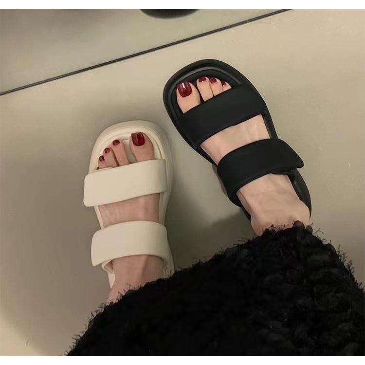 Dép lê đế dày đi bên ngoài mẫu mới mùa hè 2023 nữ