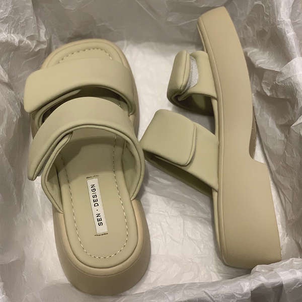 Dép lê đế dày đi bên ngoài mẫu mới mùa hè 2023 nữ