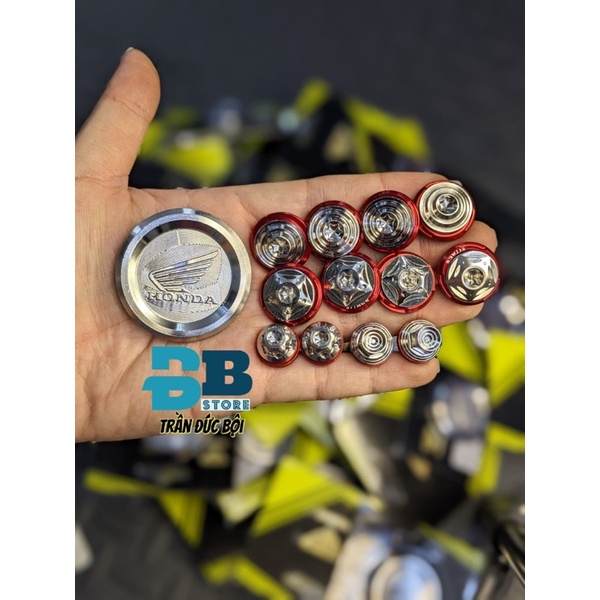 Nút carte và 4 ốc salaya inox 304 gắn hộp sênh