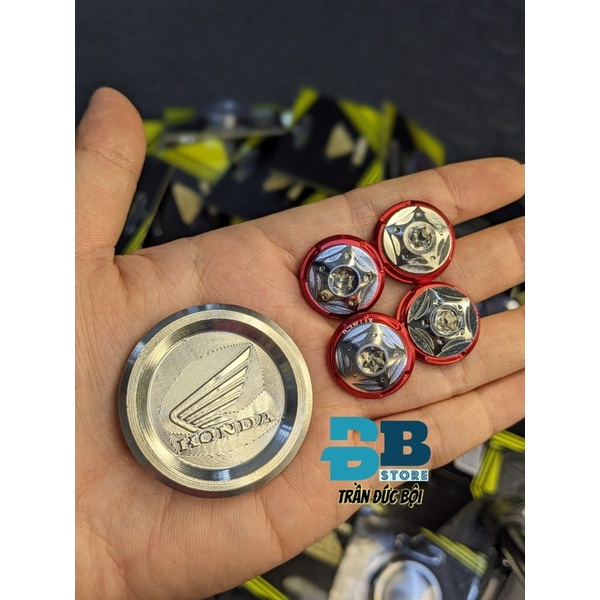 Nút carte và 4 ốc salaya inox 304 gắn hộp sênh