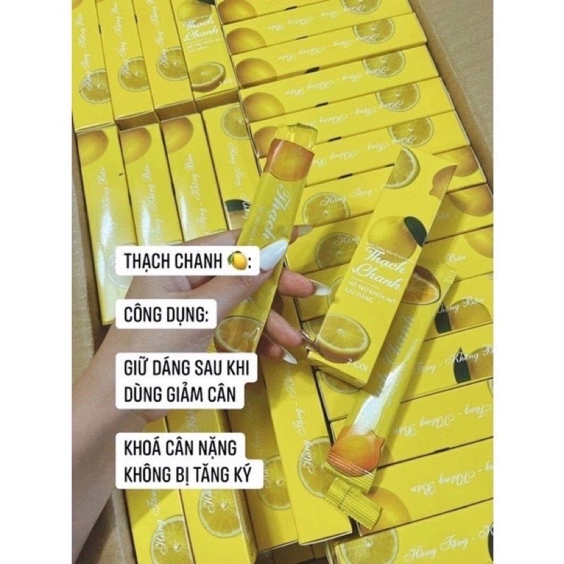 Hộp 2 gói Thạch Chanh khoá mỡ đẹp da, giảm cân (Chính hãng VIC kẹo dứa)