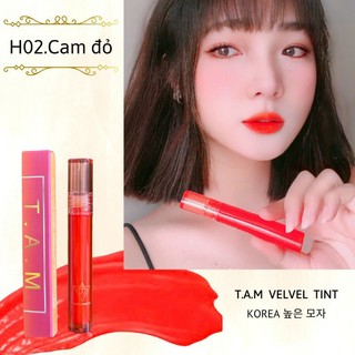 [ Cam đỏ - H02 ] Son lì không chì  mềm mịn( tặng dưỡng môi khi mua 3 son )