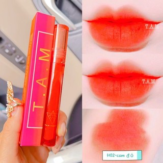 [ Cam đỏ - H02 ] Son lì không chì  mềm mịn( tặng dưỡng môi khi mua 3 son )