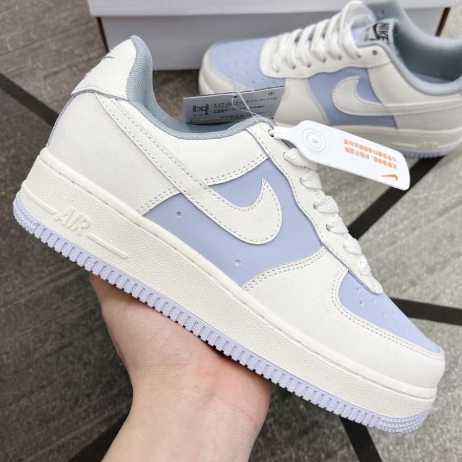 Giày _Nike Air Force 1 Cream Khoai Môn, Giày AF1 Thể Thao Trắng Xanh kem Thời Trang Hàng Đẹp Full Box Bill