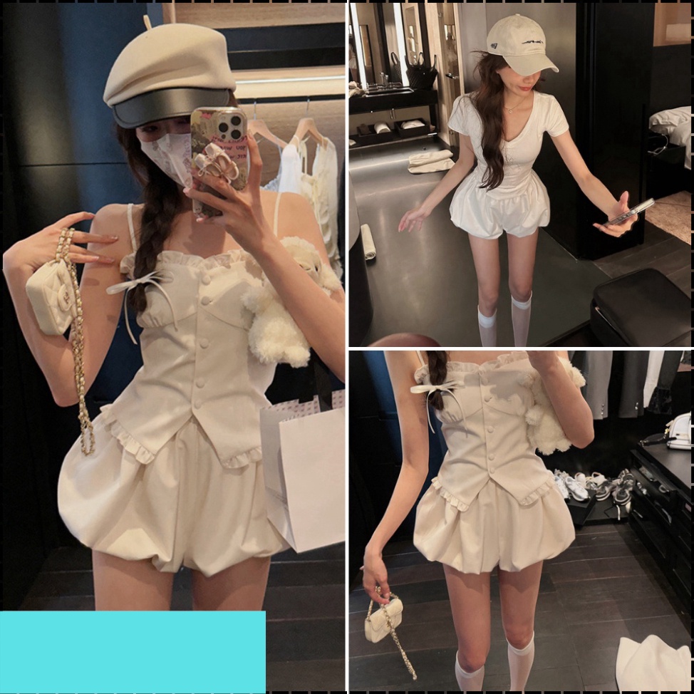 Quần đùi nữ bí, quần nữ ngắn chất voan đẹp mềm mịn size S M L SKUQ-38B1 1990clother