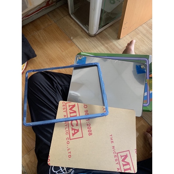 Hộp biển số mica trước sau vuông và dài đời củ