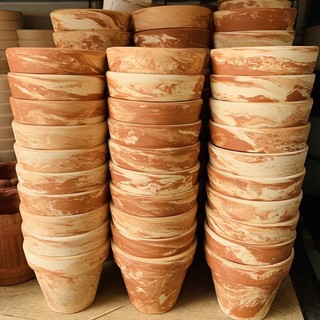 CHẬU ĐẤT NUNG SƠN THUỶ VINTAGE - 7cm