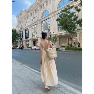 Đầm Maxi 2 Dây  Hở Lưng