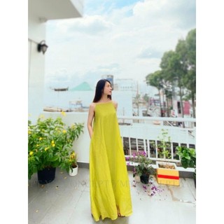 Đầm Maxi 2 Dây  Hở Lưng