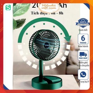 Quạt tích điện để bàn gấp gọn - quạt phun sương cầmtay mini - có tích hợp chế độ phun làm mát giải nhiệt