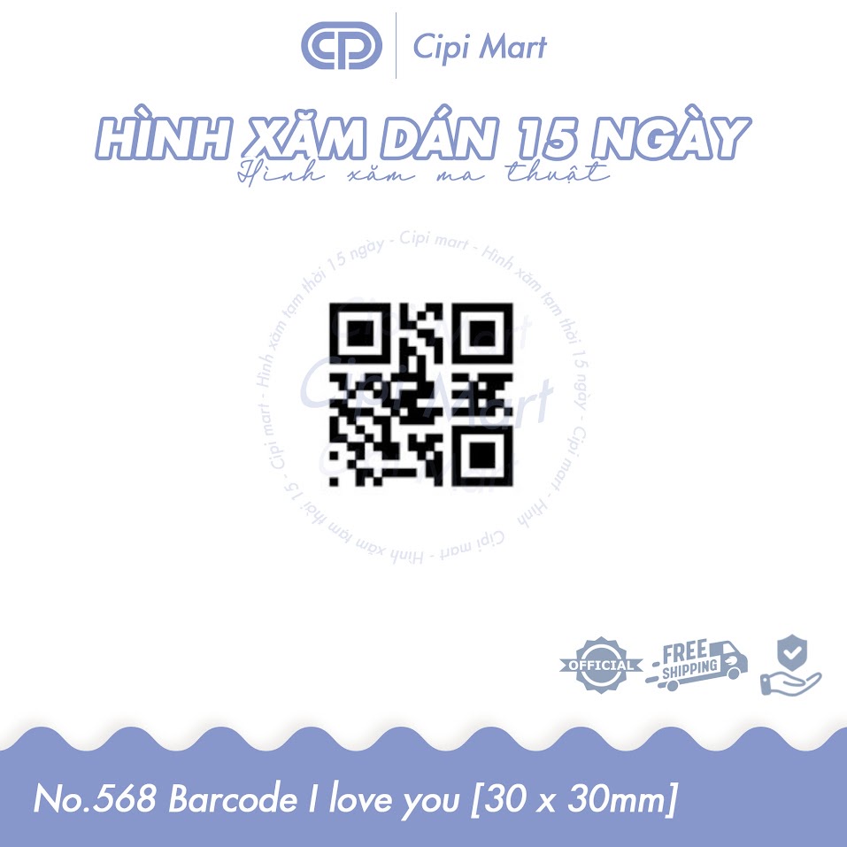CIPI MART - Hình xăm tạm thời 15 NGÀY - chống nước, cọ xát 568