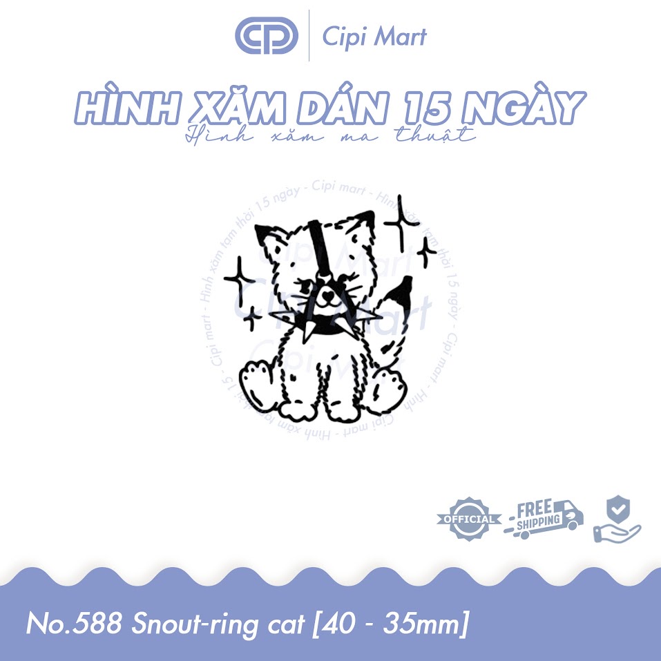 CIPI MART - Hình xăm tạm thời 15 NGÀY - chống nước, cọ xát 588