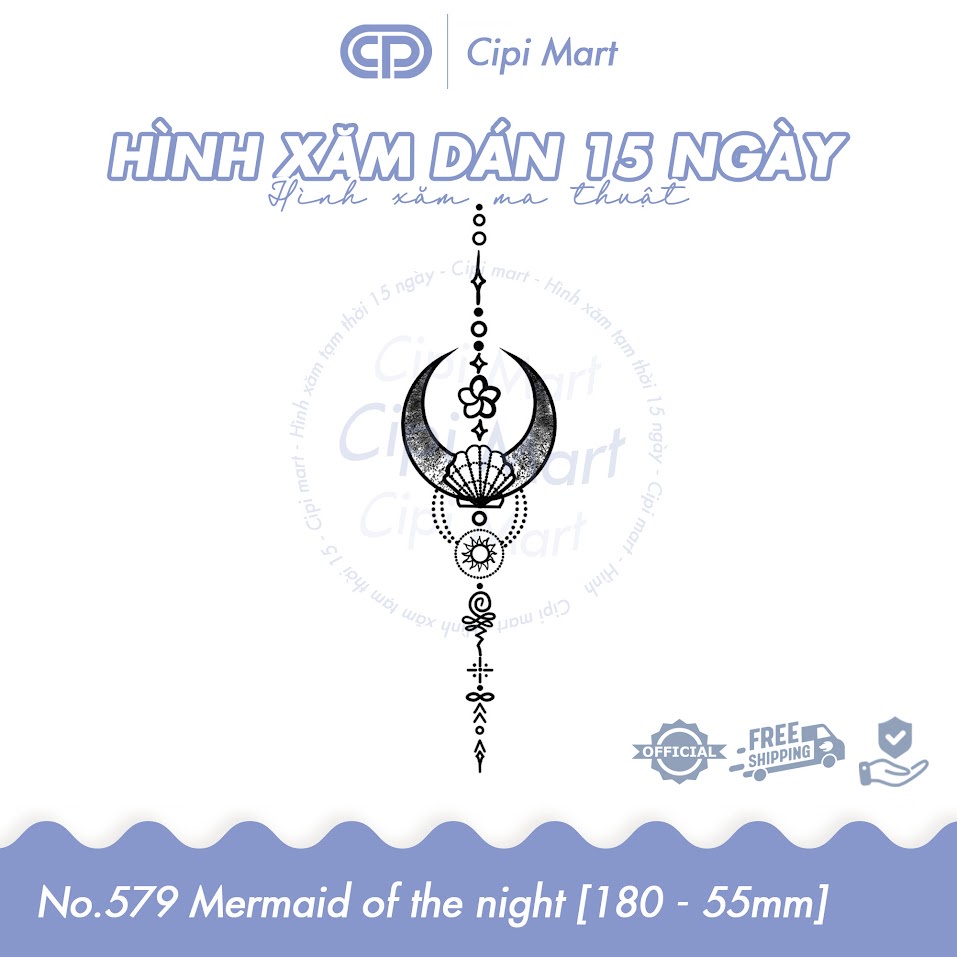 CIPI MART - Hình xăm tạm thời 15 NGÀY - chống nước, cọ xát 579